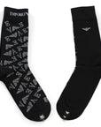 EMPORIO ARMANI CALCETINES NEGROS ESTAMPADO LOGO