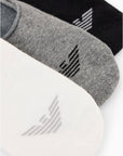 EMPORIO ARMANI SOCKS 3P NEGRO GRIS Y BLANCO