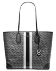 MICHAEL KORS LG TOTE EVA BLACK/SILVER