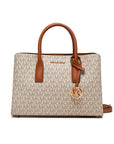 MICHAEL KORS SM SATCHEL VANILLA/ACORN