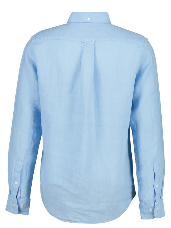 GANT REG GMNT DYED LINEN SHIRT SKY BLUE