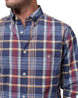 GANT REG CLASSIC POPLIN CHECK PERSIAN BLUE