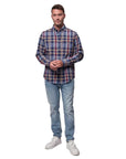 GANT REG CLASSIC POPLIN CHECK PERSIAN BLUE
