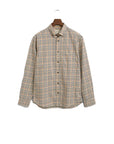 GANT REG TWILL CHECK SHIRT DEEP ORANGE