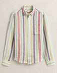 GANT REG MULTISTRIPE LINEN SHIRT MULTICOLOR