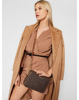 MICHAEL KORS BANDOLERA JET SET BROWN