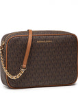 MICHAEL KORS BANDOLERA JET SET BROWN