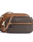 MICHAEL KORS JET SET PEBBLE EMB LTHR BROWN/ACORN