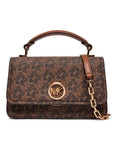 MICHAEL KORS DELANCEY BRN/LUGGAGE SM EW TH CHAIN