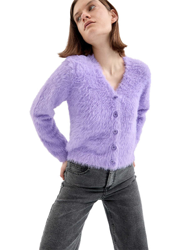 COMPAÑÍA FANTÁSTICA CARDIGAN DE PUNTO LILA