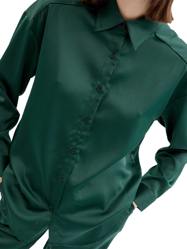 COMPAÑÍA FANTÁSTICA CAMISA SATINADA VERDE