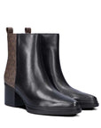 MICHAEL KORS LEX BOOTIE LEATHER BRN/BLK