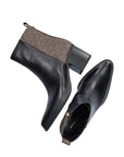 MICHAEL KORS LEX BOOTIE LEATHER BRN/BLK
