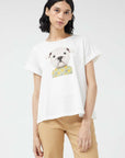 COMPAÑIA FANTASTICA CAMISETA PRINT PERRO BLANCA