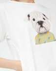 COMPAÑIA FANTASTICA CAMISETA PRINT PERRO BLANCA