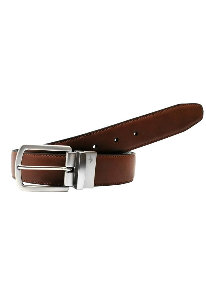 DOCKERS REVERSIBLE DRESS BELT CAFE CLARO