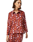 COMPANIA FANTASTICA CAMISA DE PANA ESTAMPADO FLORA