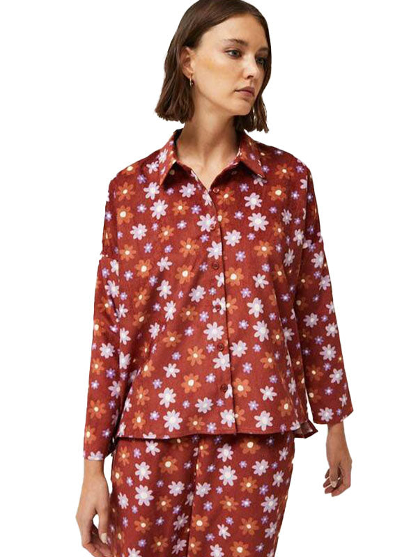 COMPANIA FANTASTICA CAMISA DE PANA ESTAMPADO FLORA
