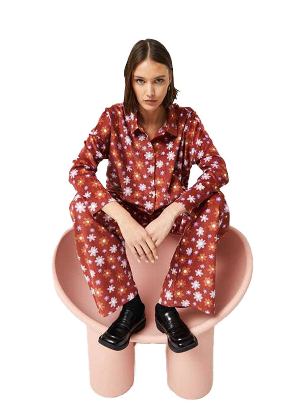 COMPANIA FANTASTICA CAMISA DE PANA ESTAMPADO FLORA
