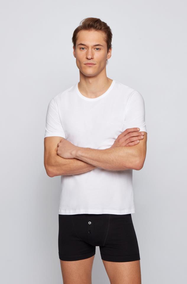 HUGO BOSS T-SHIRT RN 3P NEGRO, GRIS Y BLANCO