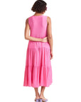 COMPAÑÍA FANTASTICA VESTIDO MIDI FLUIDO ROSA