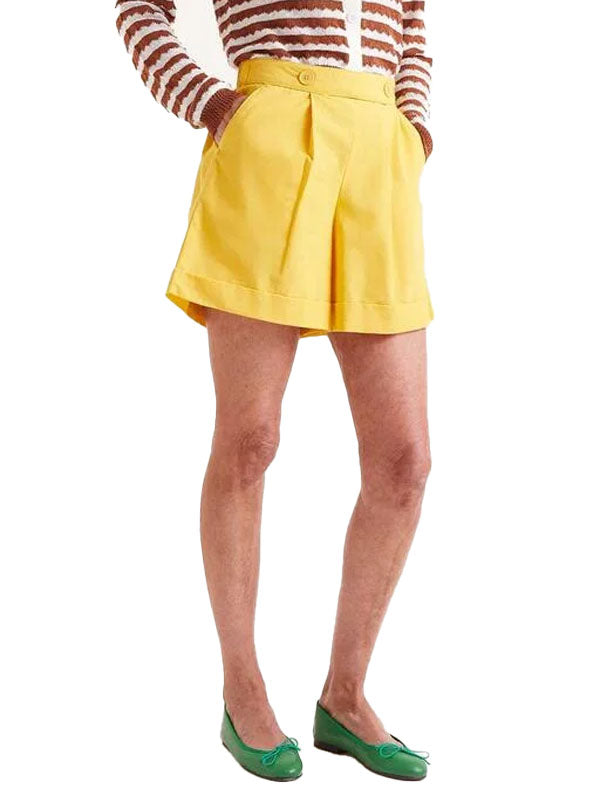 COMPAÑIA FANTASTICA SHORTS BOTONES AMARILLO