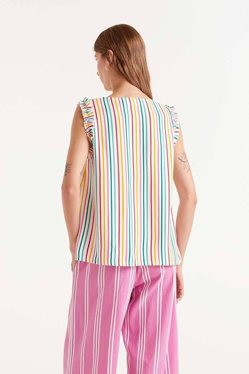 COMPAÑIA FANTASTICA TOP ESTAMPADO DE RAYAS SOJU