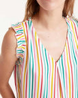COMPAÑIA FANTASTICA TOP ESTAMPADO DE RAYAS SOJU