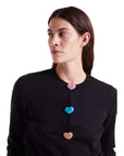 COMPAÑIA FANTASTICA CARDIGAN CORAZONES NEGRO