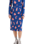 COMPAÑIA FANTASTICA FALDA MIDI ESTAMP PORCELAIN