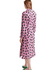 COMPAÑIA FANTASTICA VESTIDO MIDI ESTAMP MORANGO