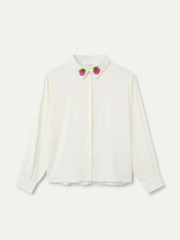 COMPAÑIA FANTASTICA CAMISA BLANCA BORD. FRESA
