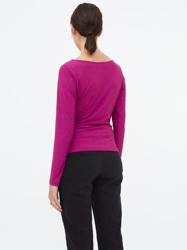 COMPAÑIA FANTASTICA CAMISETA CUELLO BARCO MAGENTA