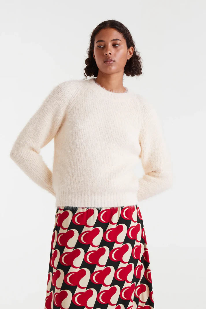 COMPAÑIA FANTASTICA JERSEY PUNTO CON TEXTURA BLANC