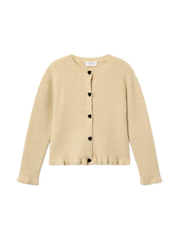 COMPAÑIA FANTASTICA CARDIGAN PUNTO BEIGE CORAZONES