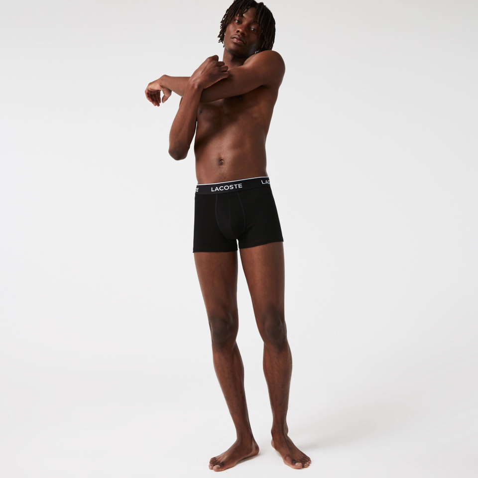 LACOSTE 3PACK BOXER COURTS NOIR