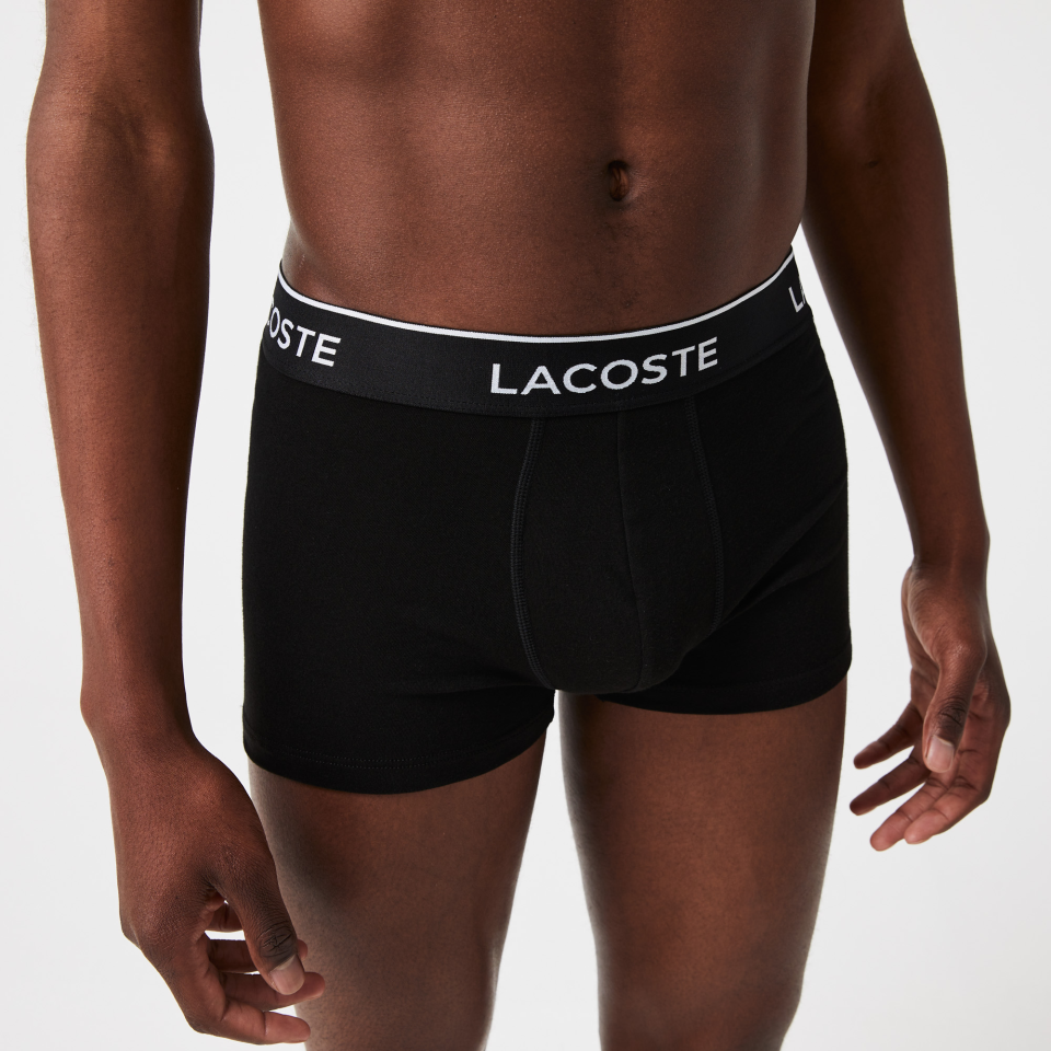 LACOSTE 3PACK BOXER COURTS NOIR