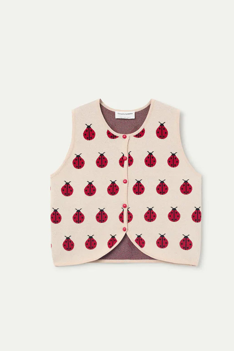 COMPANIA FANTASTICA TOP DE PUNTO CON ESTAMPADO RED COCCINELLA