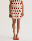 COMPANIA FANTASTICA FALDA CORTA CON ESTAMPADO RED COCCINELLA
