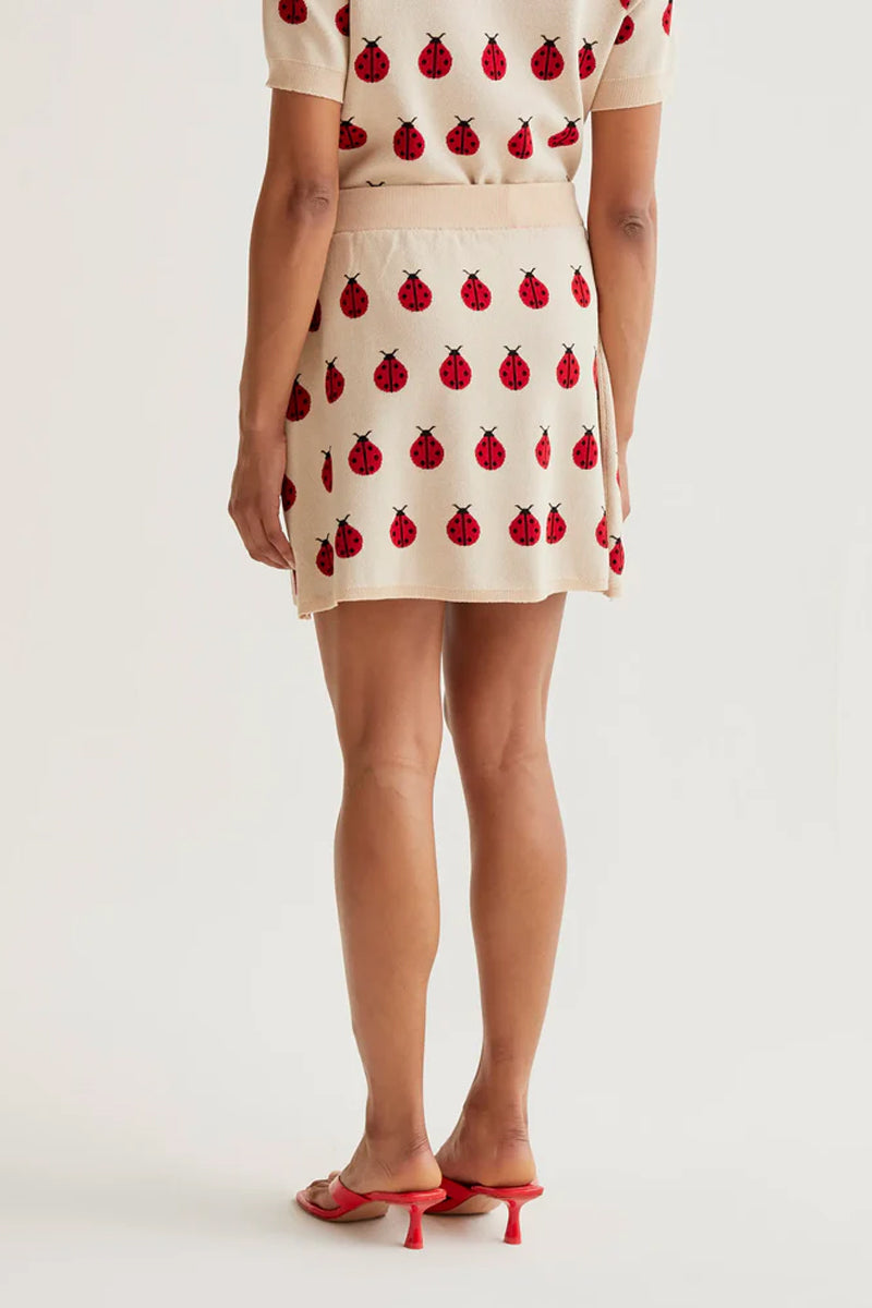 COMPANIA FANTASTICA FALDA CORTA CON ESTAMPADO RED COCCINELLA