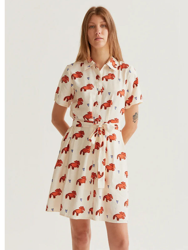 COMPANIA FANTASTICA VESTIDO CORTO CON ESTAMPADO TO