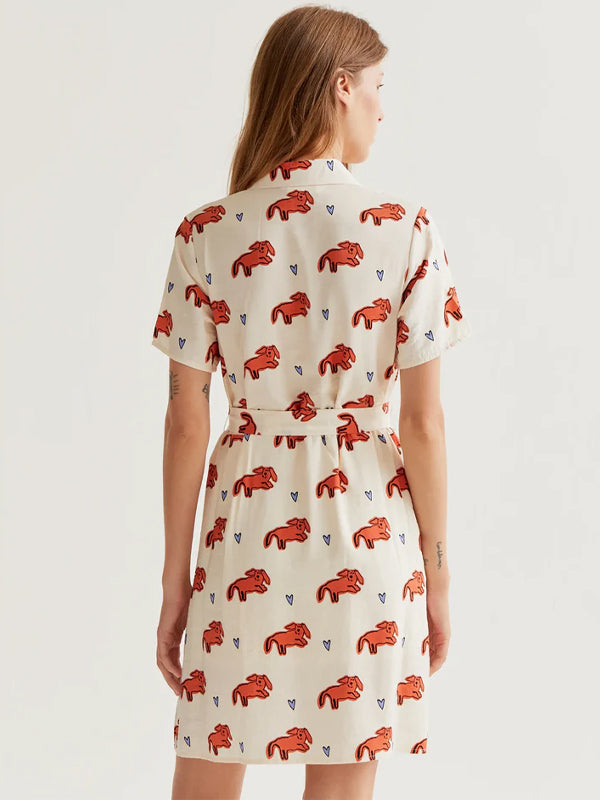 COMPANIA FANTASTICA VESTIDO CORTO CON ESTAMPADO TO