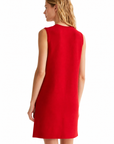 COMPAÑIA FANTASTICA VESTIDO CORTO PUNTO ROJO