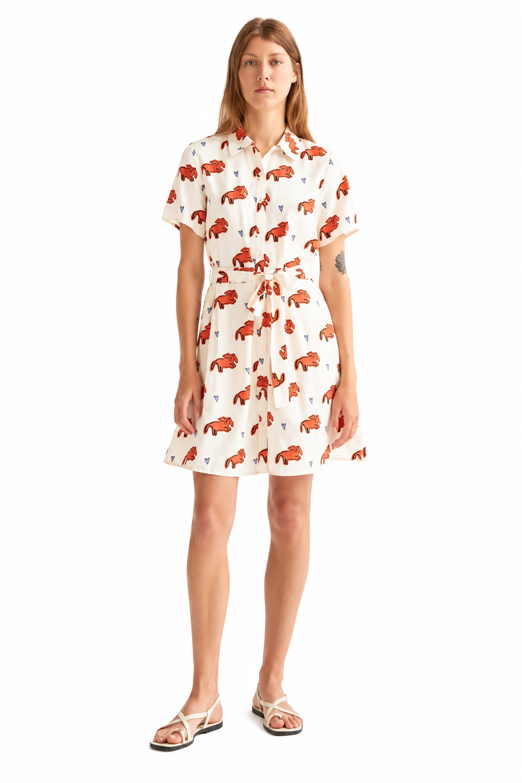 COMPANIA FANTASTICA VESTIDO CORTO CON ESTAMPADO TO
