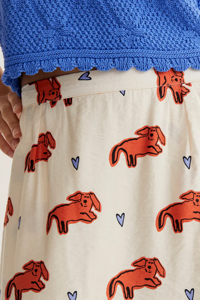 COMPAÑIA FANTASTICA FALDA MIDI CON ESTAMPADO TOCHI