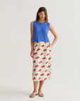 COMPAÑIA FANTASTICA FALDA MIDI CON ESTAMPADO TOCHI