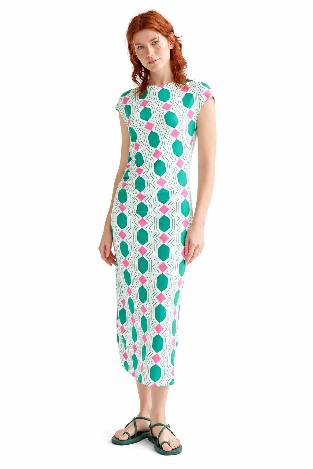 COMPANIA FANTASTICA VESTIDO LARGO CON ESTAMPADO GE