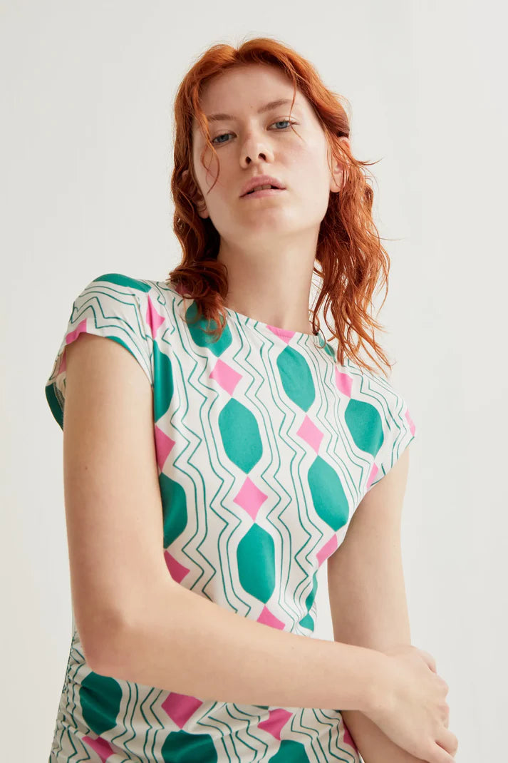 COMPANIA FANTASTICA VESTIDO LARGO CON ESTAMPADO GE