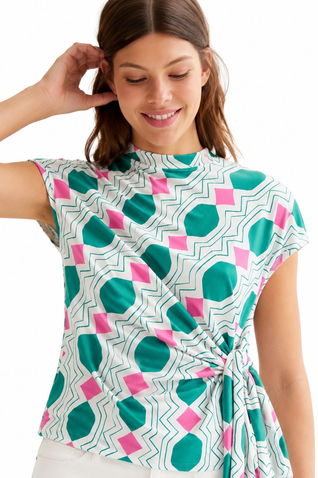 COMPANIA FANTASTICA CAMISETA CON ESTAMPADO GEOMETR