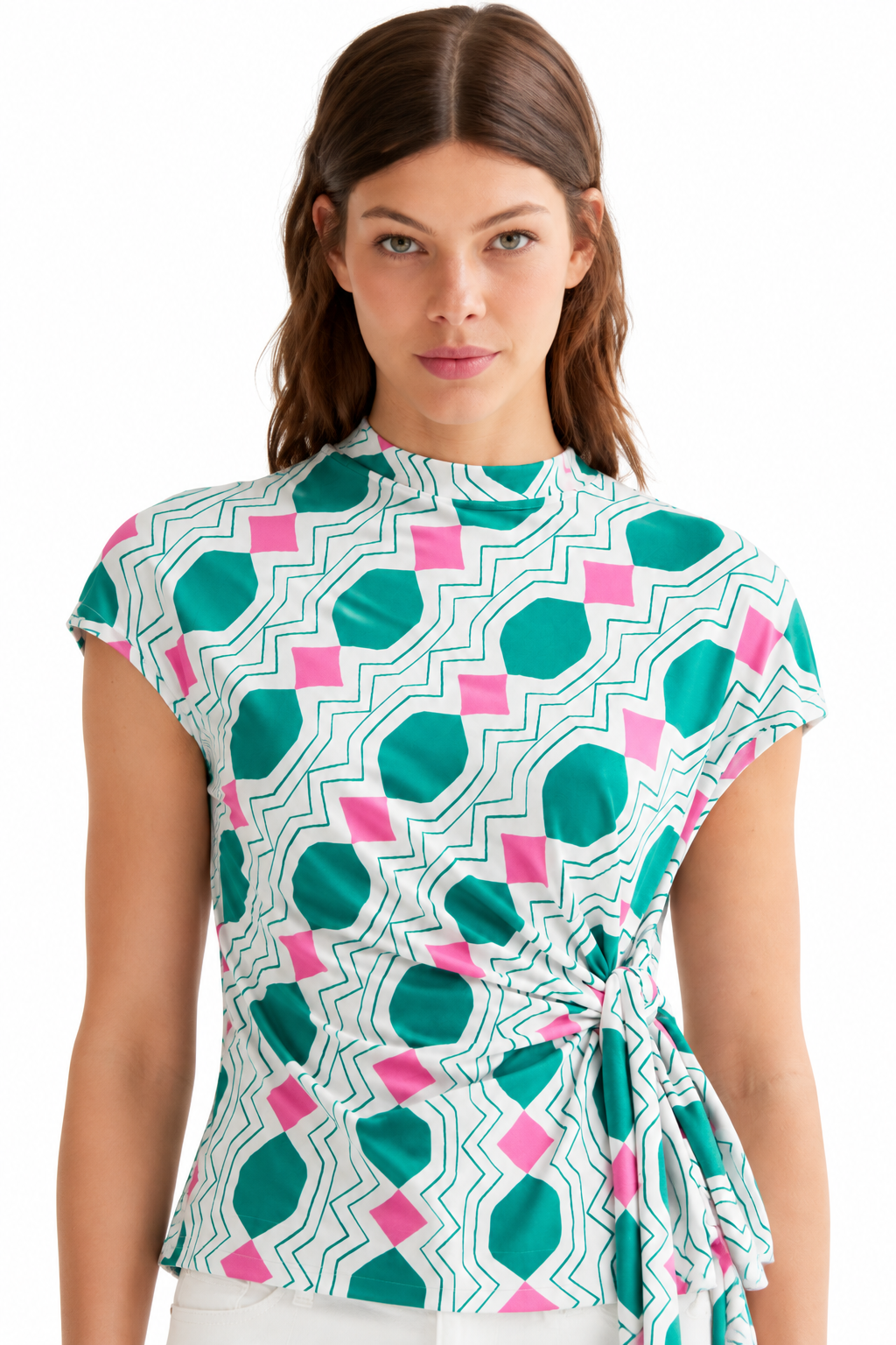COMPANIA FANTASTICA CAMISETA CON ESTAMPADO GEOMETR